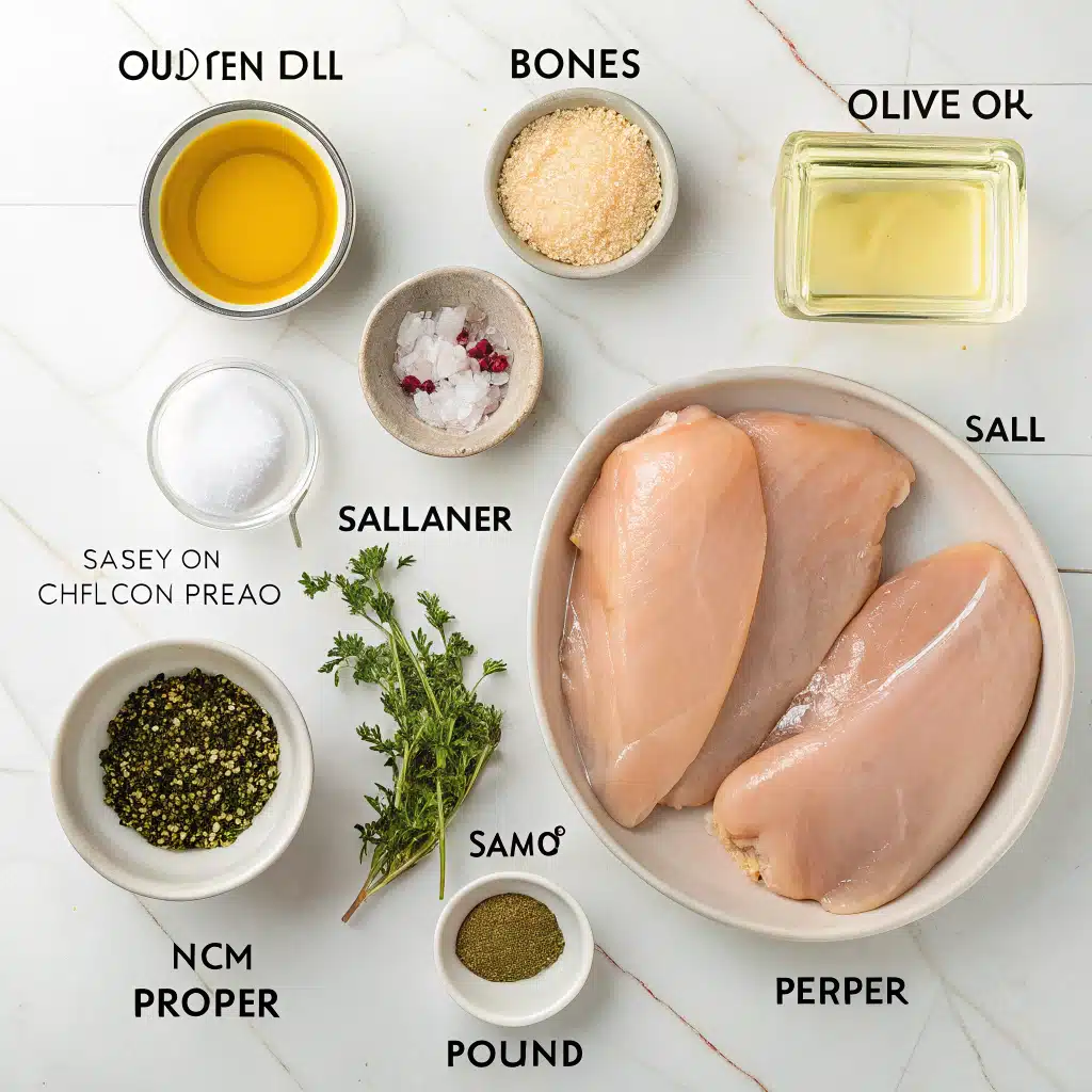 Baked bone-in chicken breast ingredients