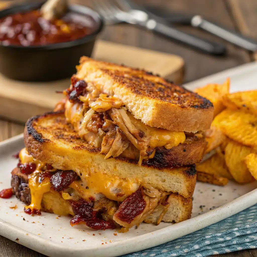 bbq chicken grilled cheese Serving