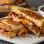 bbq chicken grilled cheese featured image