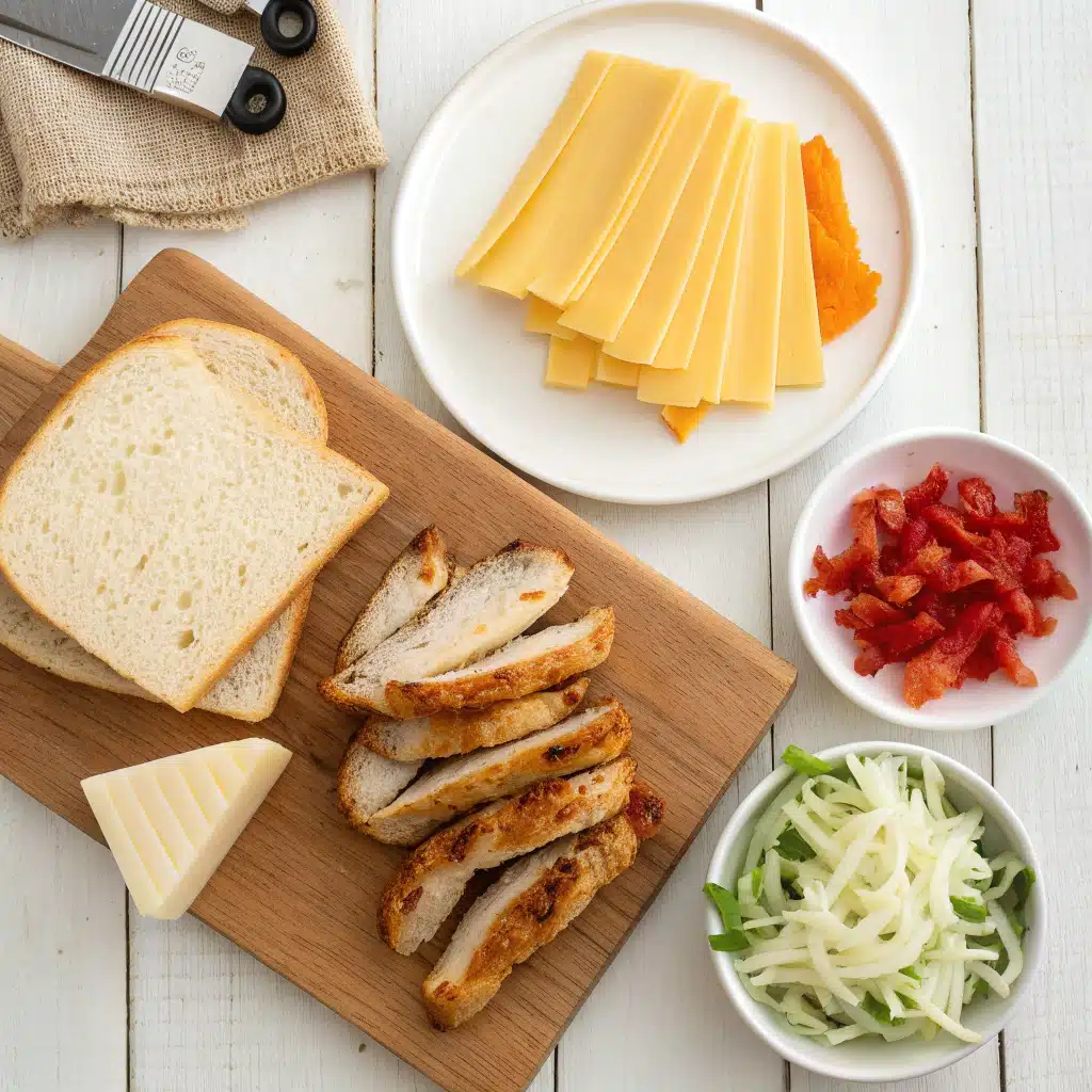 bbq chicken grilled cheese ingredients