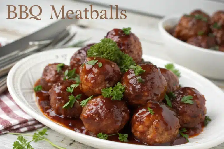 bbq meatballs featured image