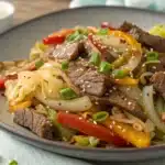 beef and cabbage stir fry featured image