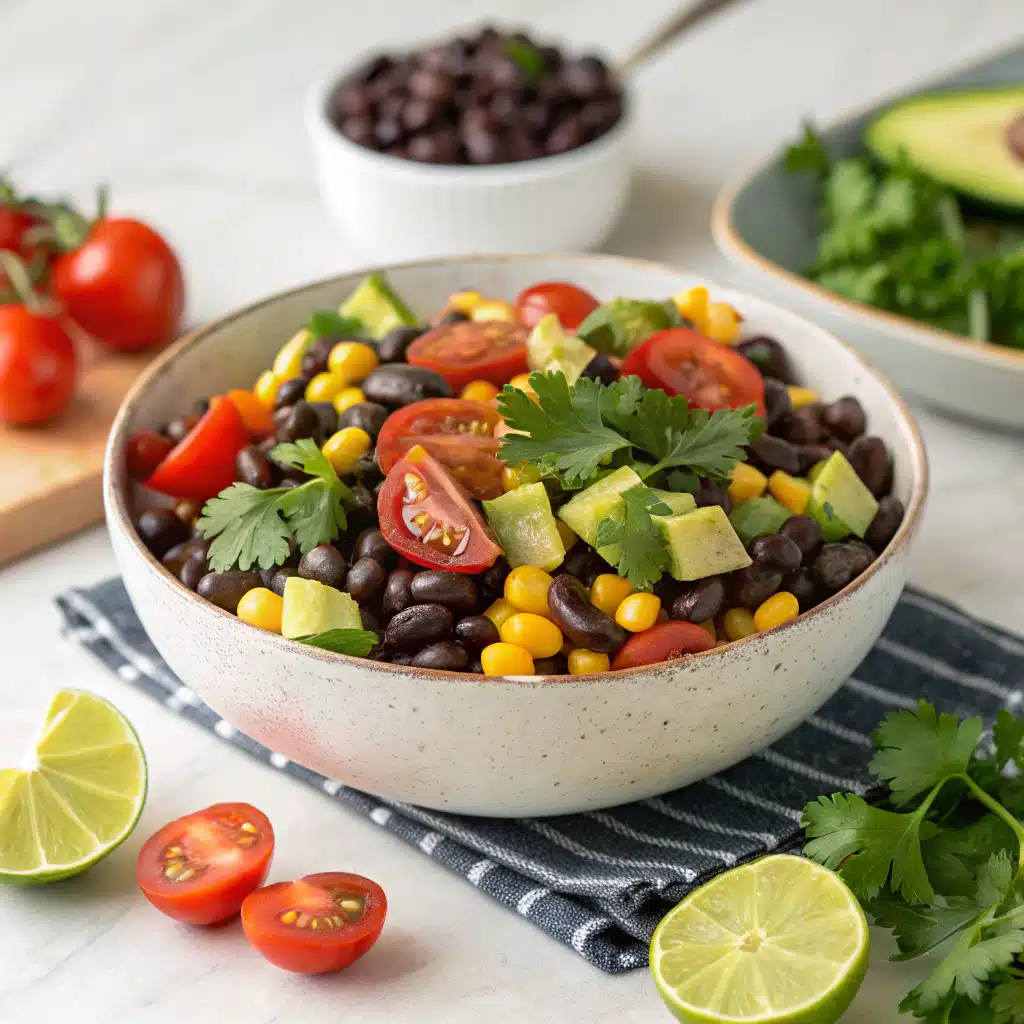 black bean salad Serving