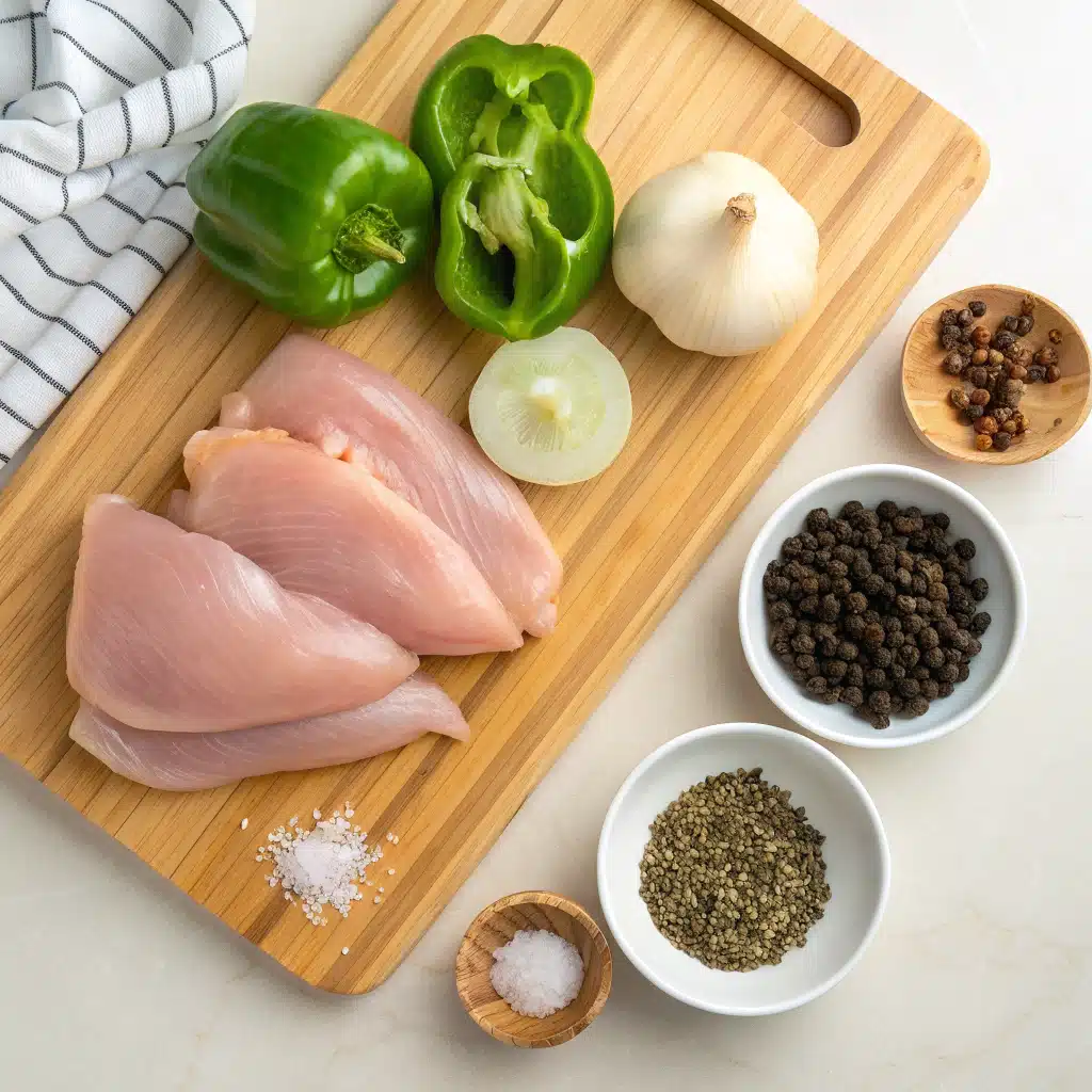 Black pepper chicken ingredients