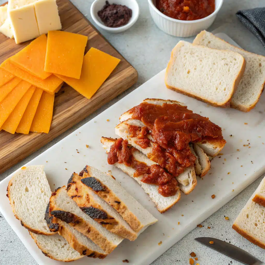 buffalo chicken grilled cheese First Step