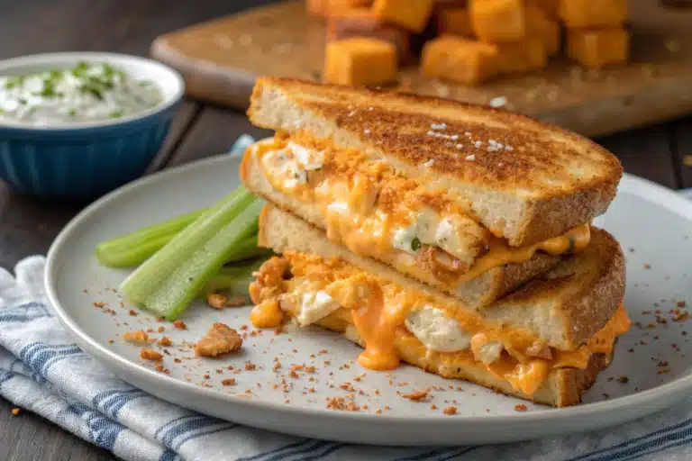 buffalo chicken grilled cheese featured image