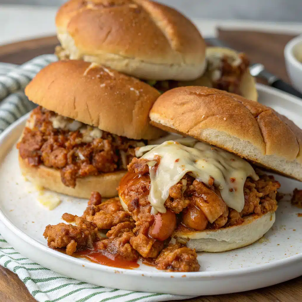 Cajun chicken sloppy joes Serving