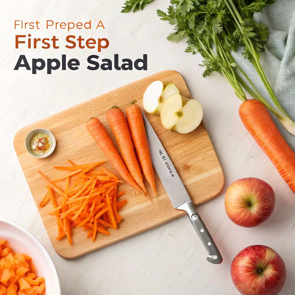 carrot apple salad First Step