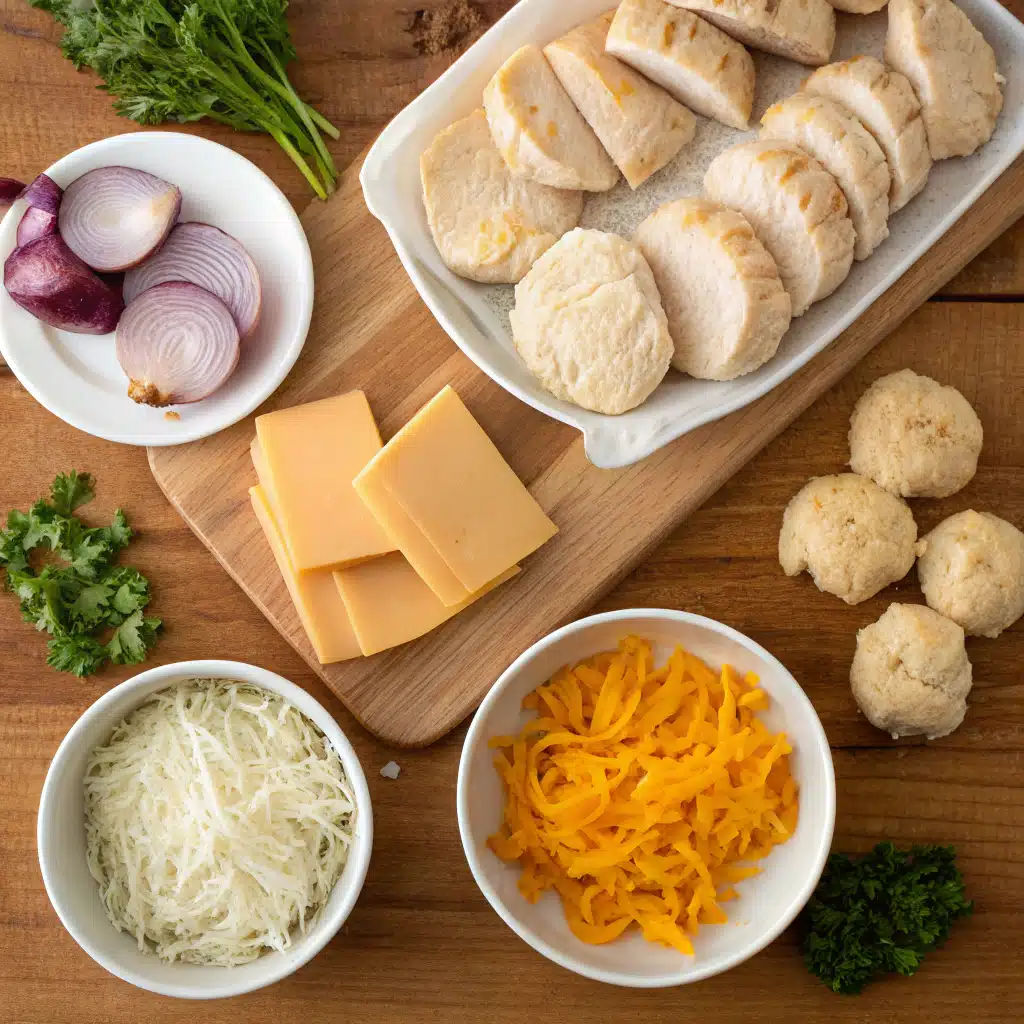 cheddar biscuit chicken bake ingredients