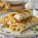cheesy garlic chicken wraps featured image