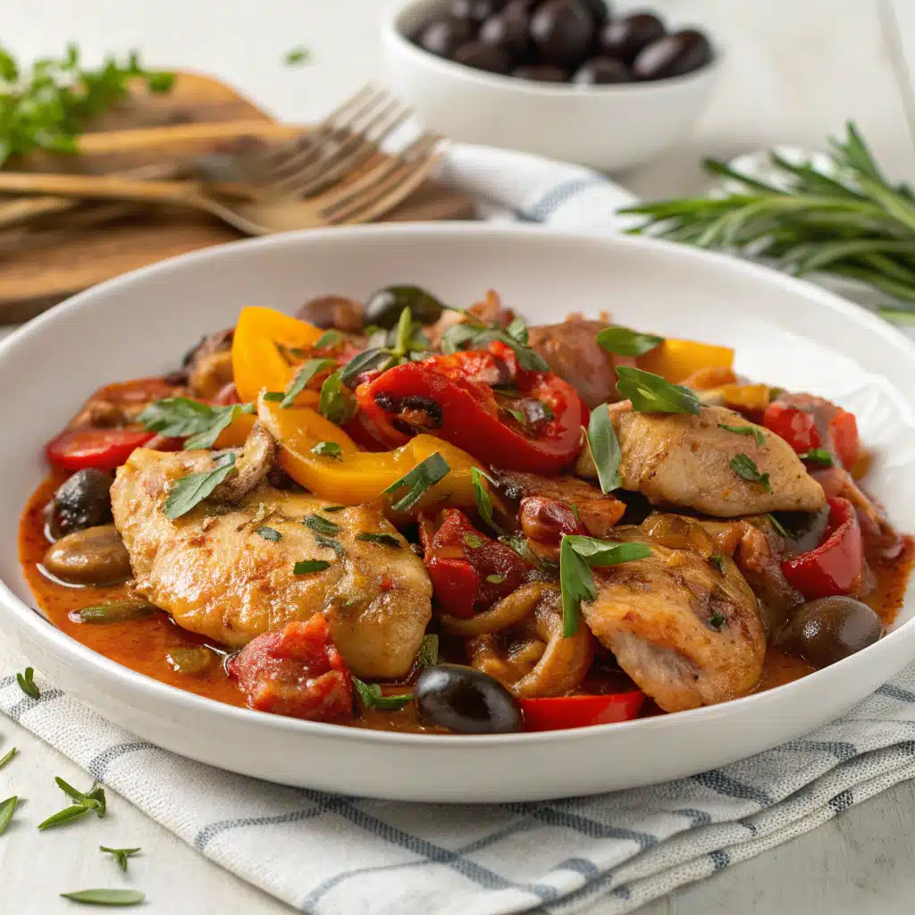 chicken cacciatore Serving