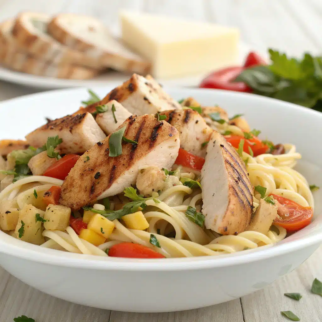 chicken pasta salad Serving