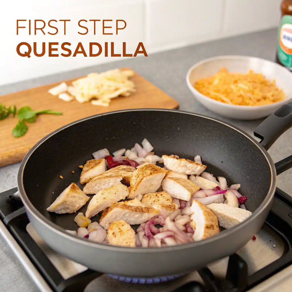chicken quesadilla First Step