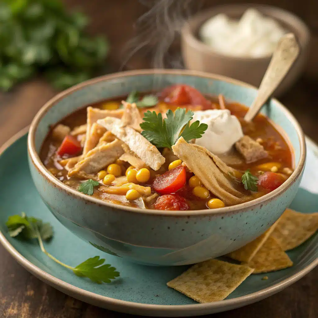 Chicken Tortilla Soup Serving