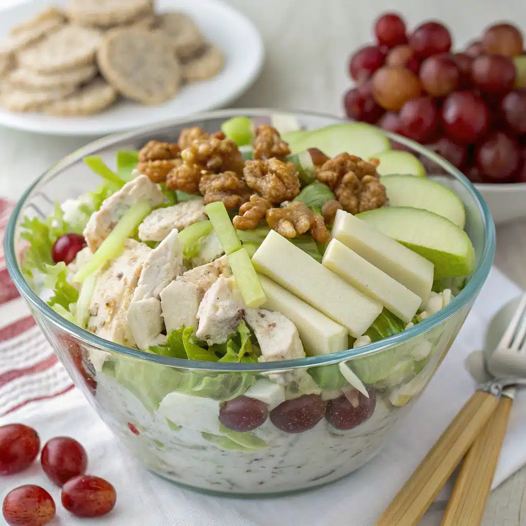 chicken waldorf salad Serving