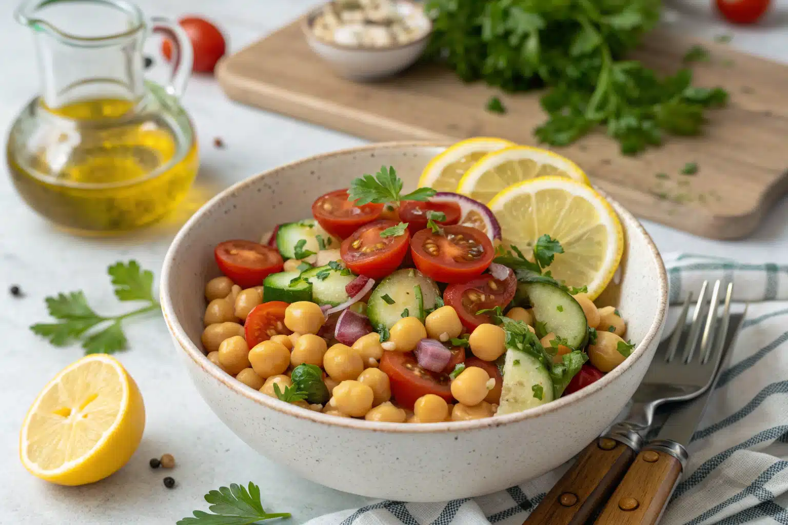 chickpea salad featured image
