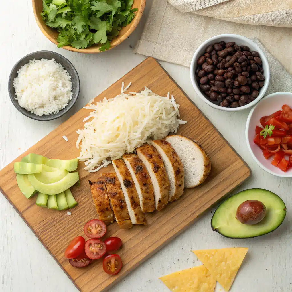 Chipotle chicken burrito ingredients