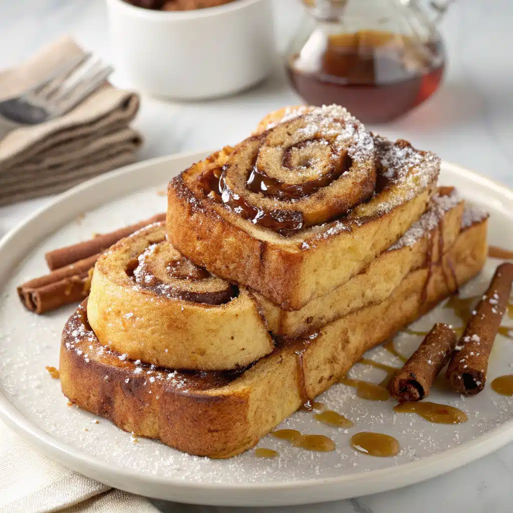 cinnamon roll french toast Serving