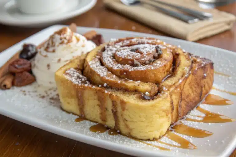 cinnamon roll french toast featured image