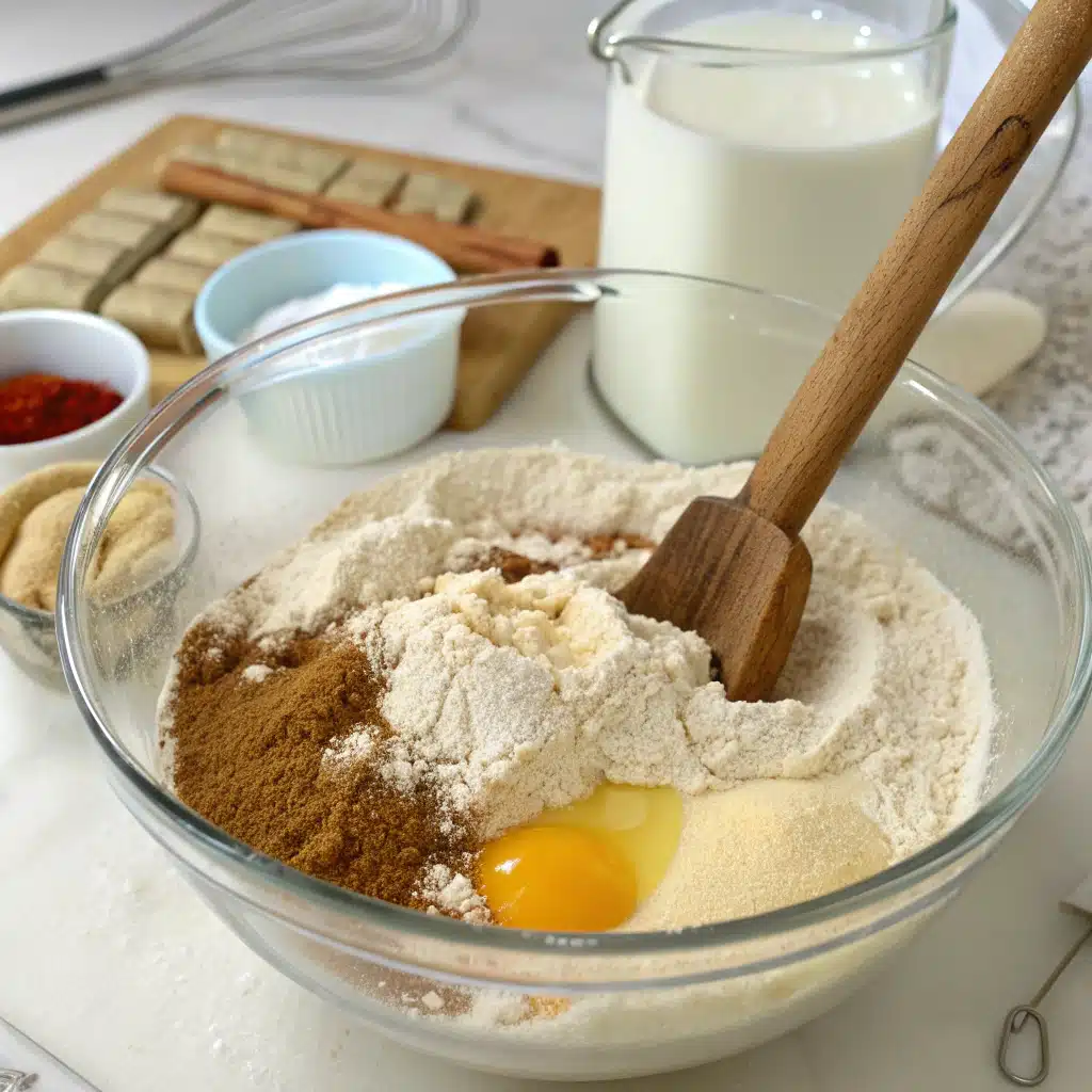 cinnamon swirl pancakes First Step