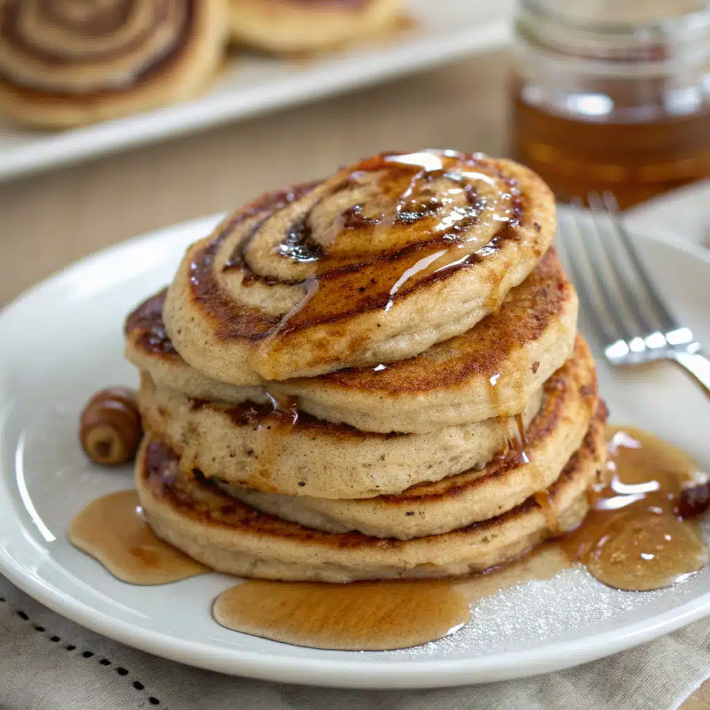 cinnamon swirl pancakes Serving