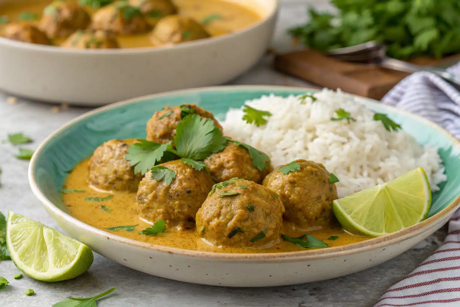 coconut curry meatballs featured image