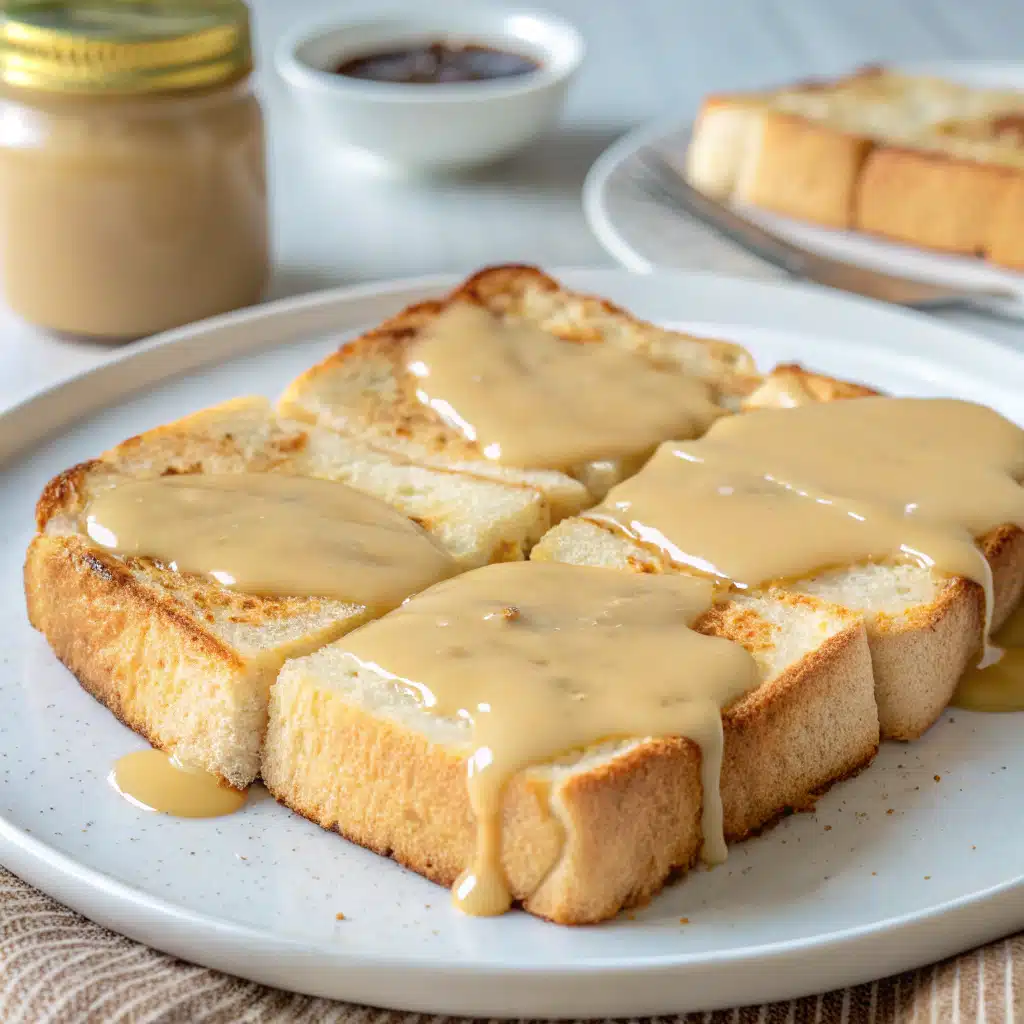 condensed milk bread Serving