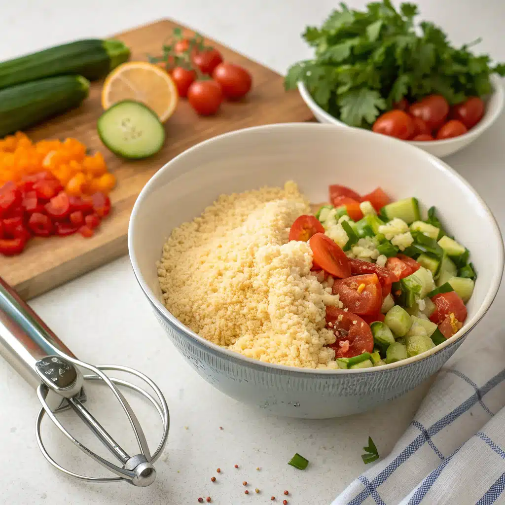 Couscous Salad First Step