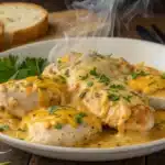creamy cheddar garlic chicken featured image