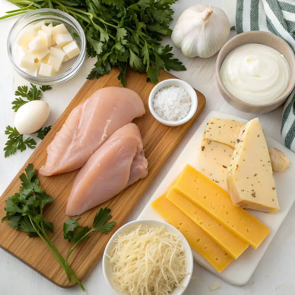 creamy cheddar garlic chicken ingredients