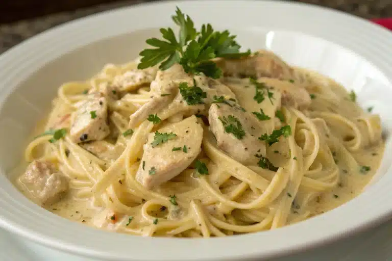 creamy chicken pasta featured image
