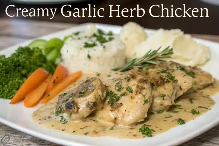 creamy garlic herb chicken featured image