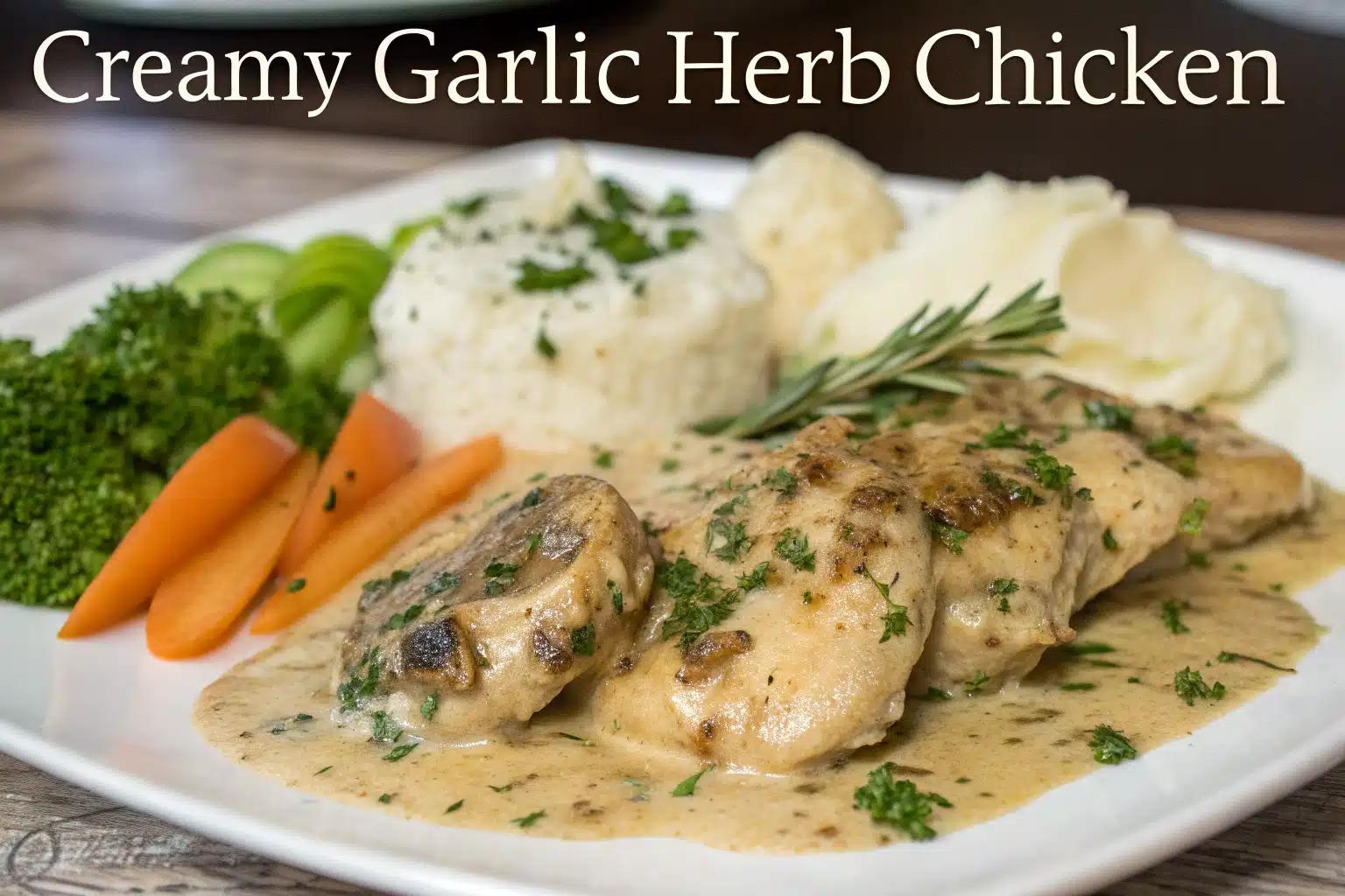 creamy garlic herb chicken featured image