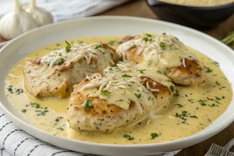 creamy garlic parmesan chicken featured image