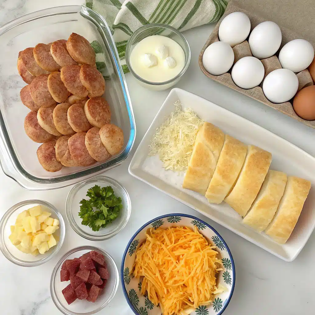 crescent roll breakfast casserole ingredients