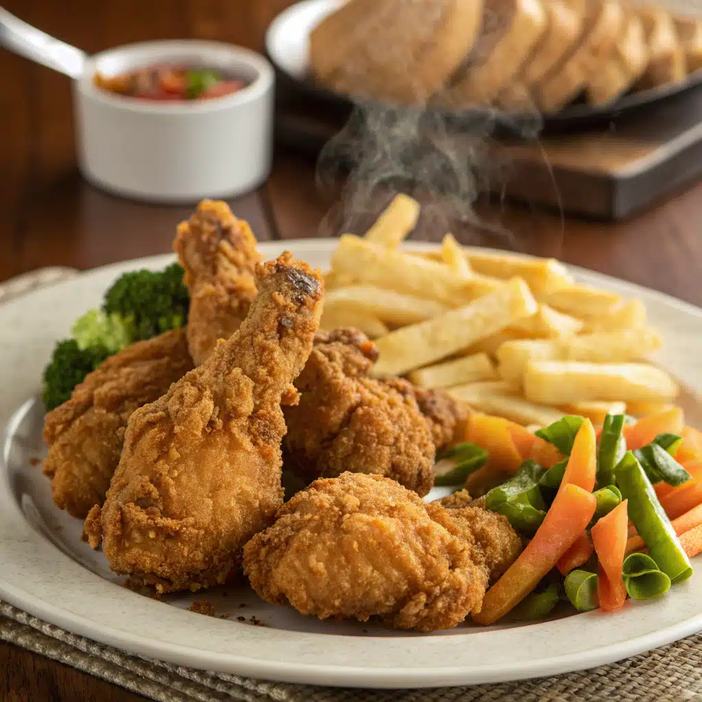 crispy fried chicken Serving