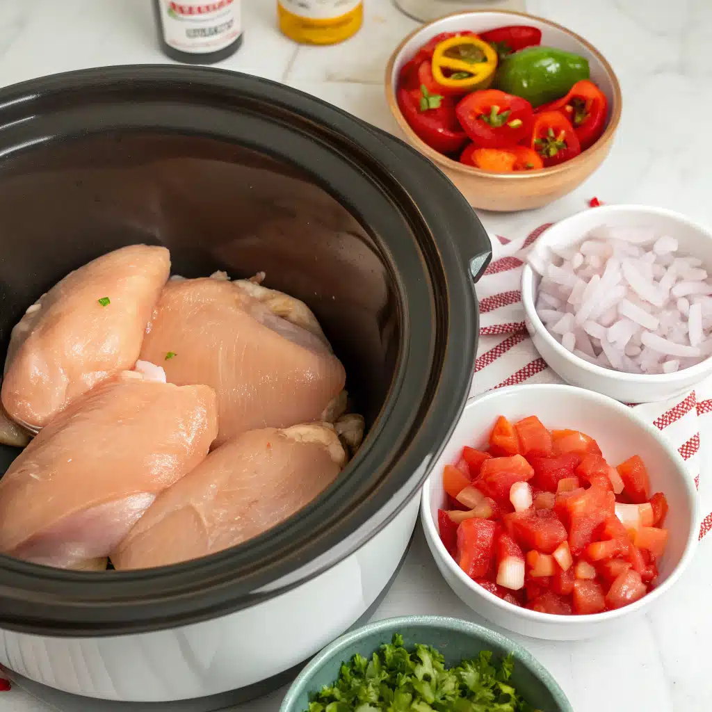 crockpot salsa chicken First Step