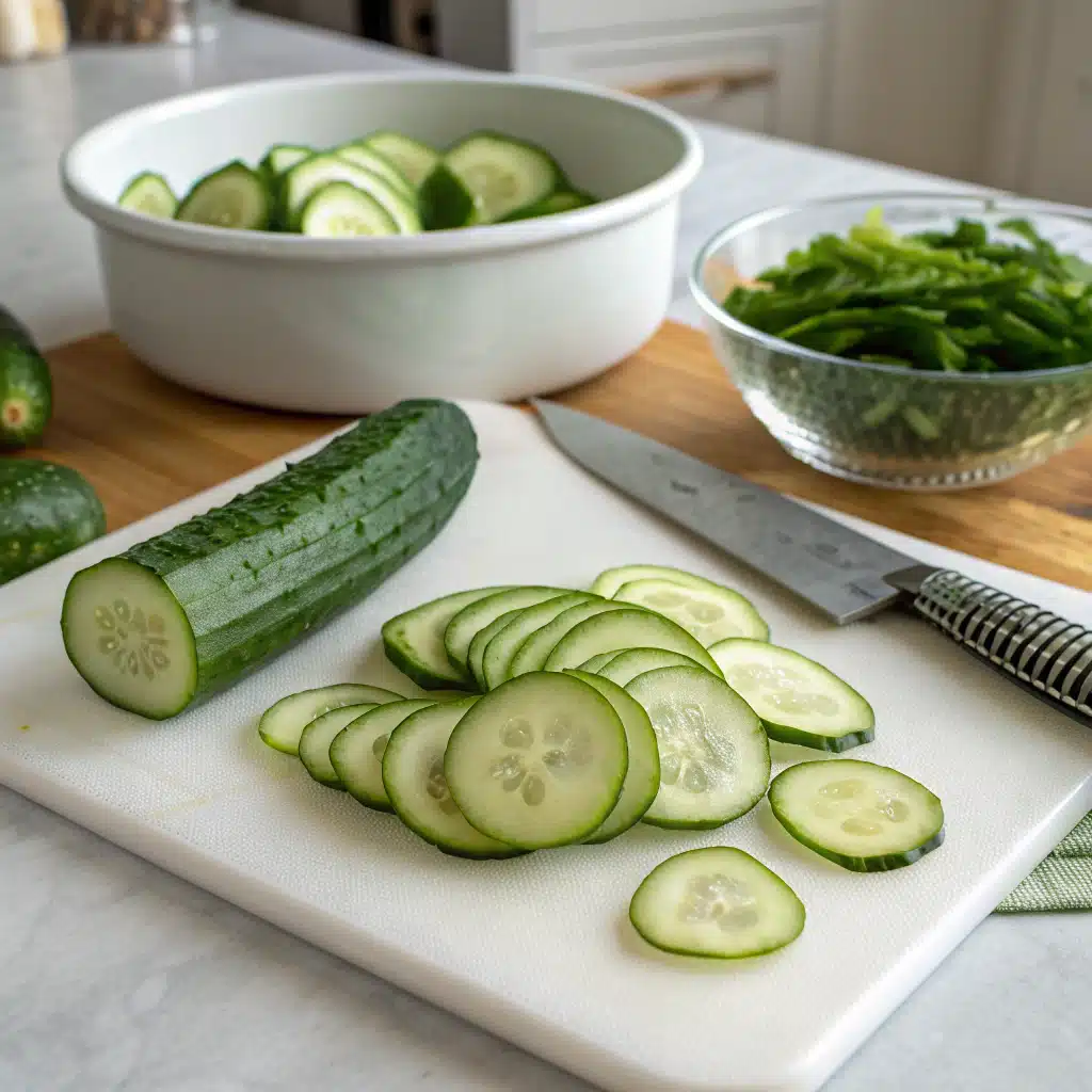 cucumber salad First Step