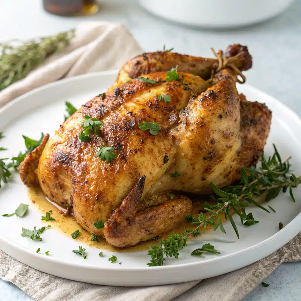 Easy baked chicken serving
