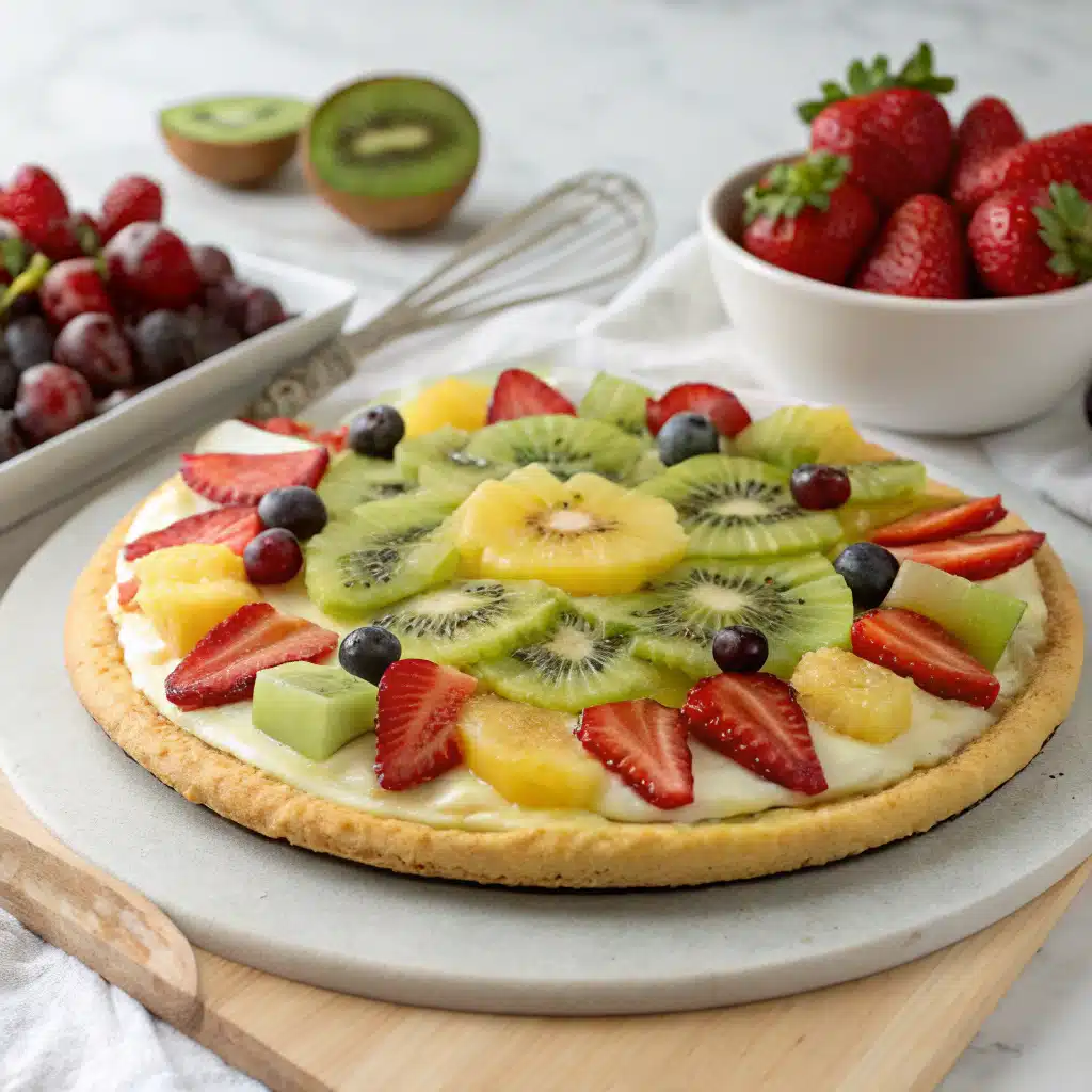 Easy fruit pizza recipe serving