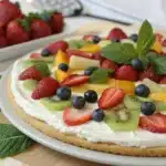 easy fruit pizza recipe featured image