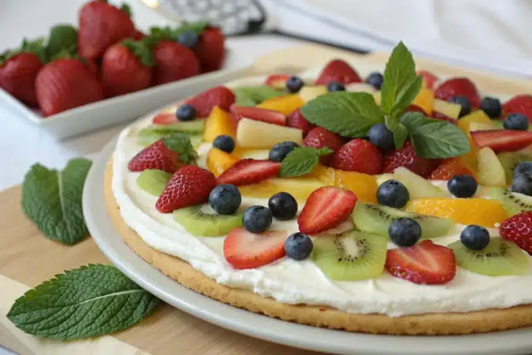 easy fruit pizza recipe featured image