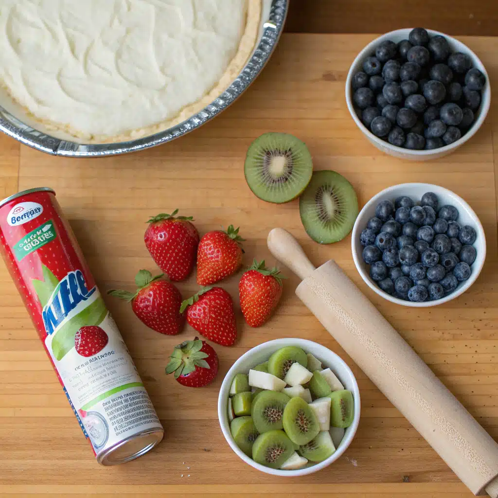 Easy fruit pizza recipe ingredients