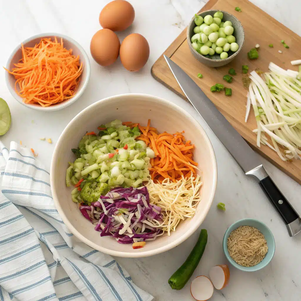 egg roll in a bowl First Step