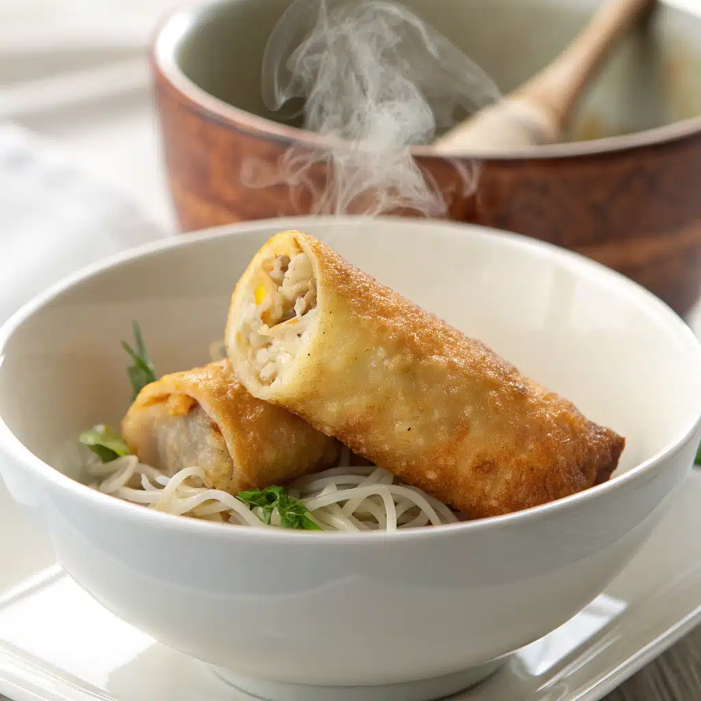 egg roll in a bowl Serving