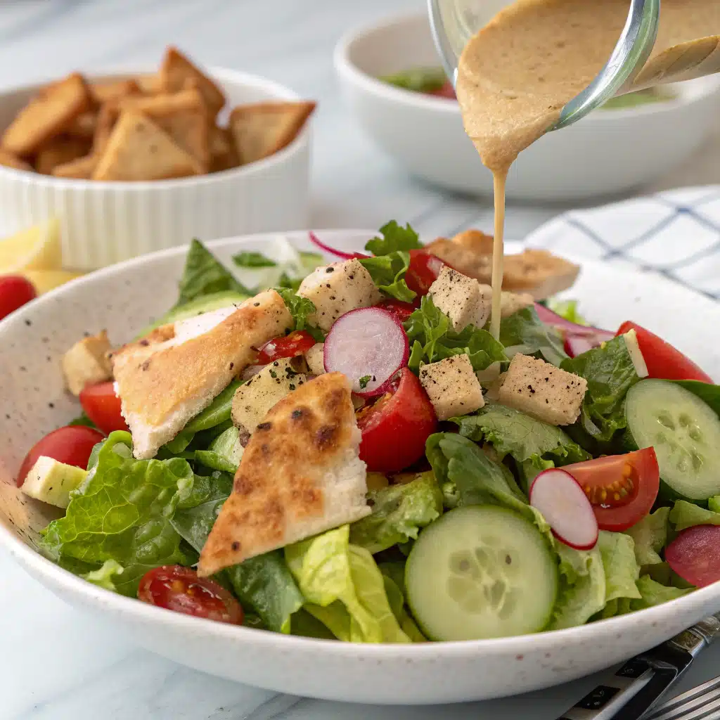 fattoush salad Serving