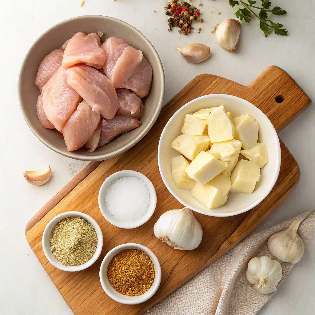 garlic butter chicken bites ingredients