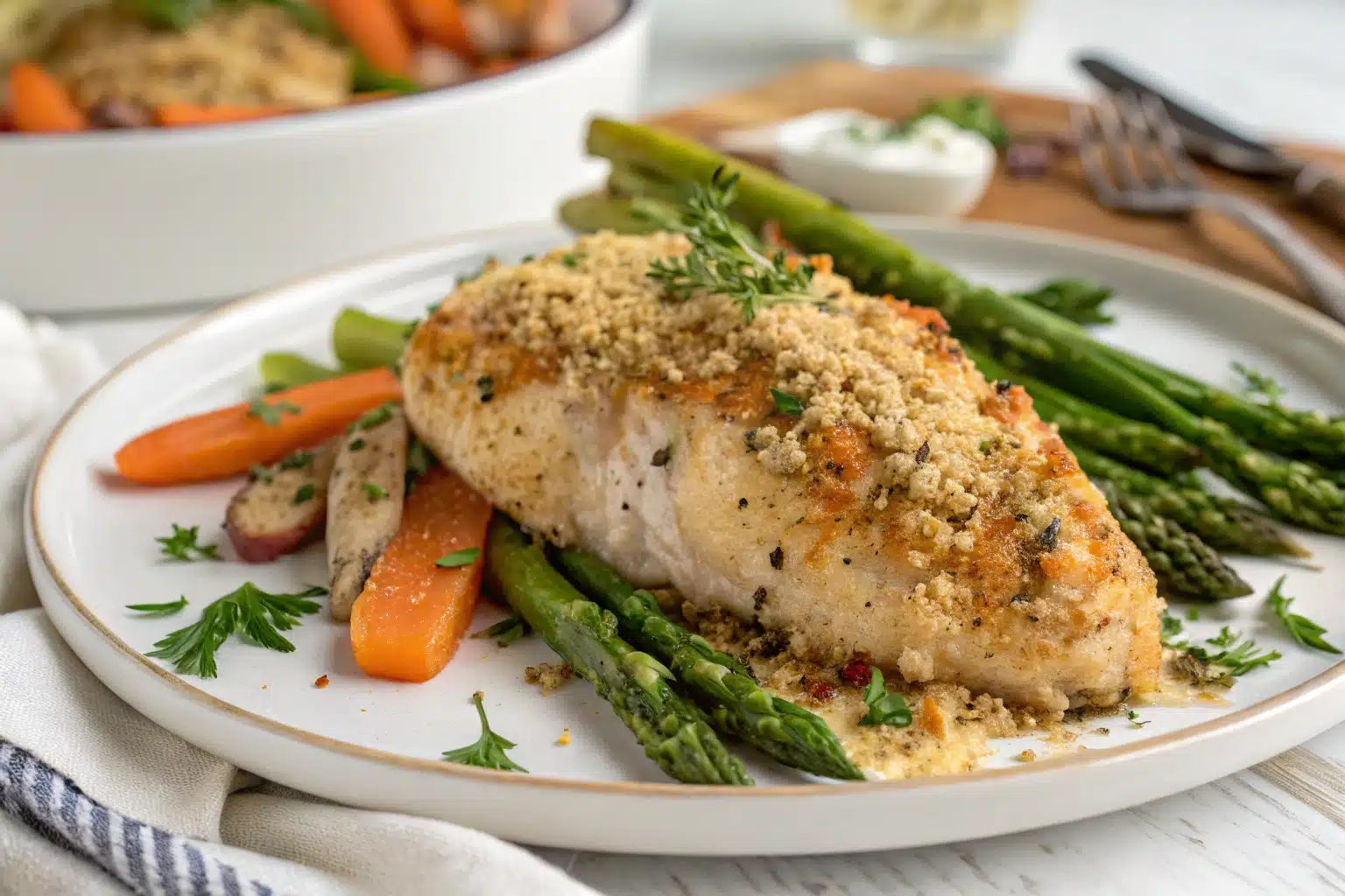 garlic parmesan baked chicken featured image