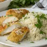 garlic parmesan chicken and rice featured image