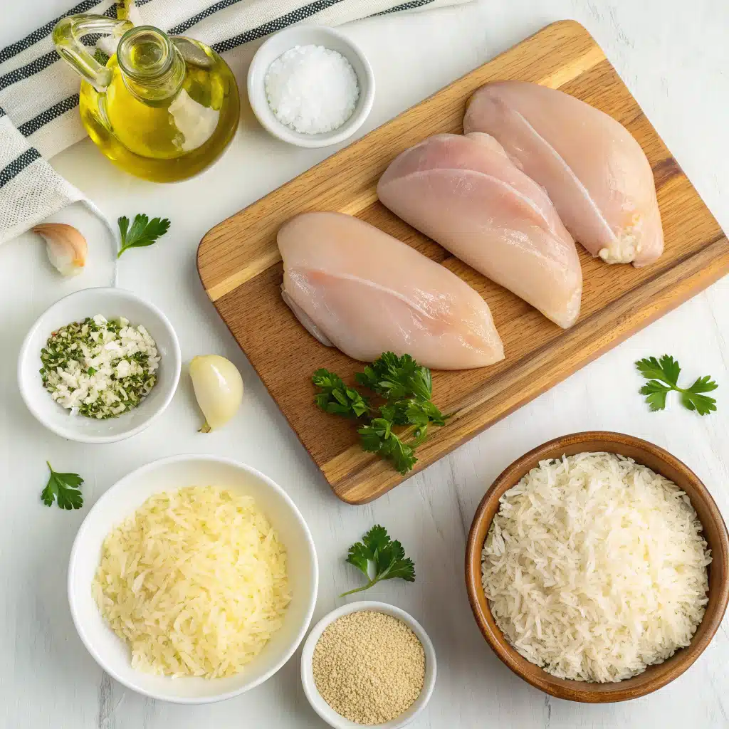 garlic parmesan chicken and rice ingredients